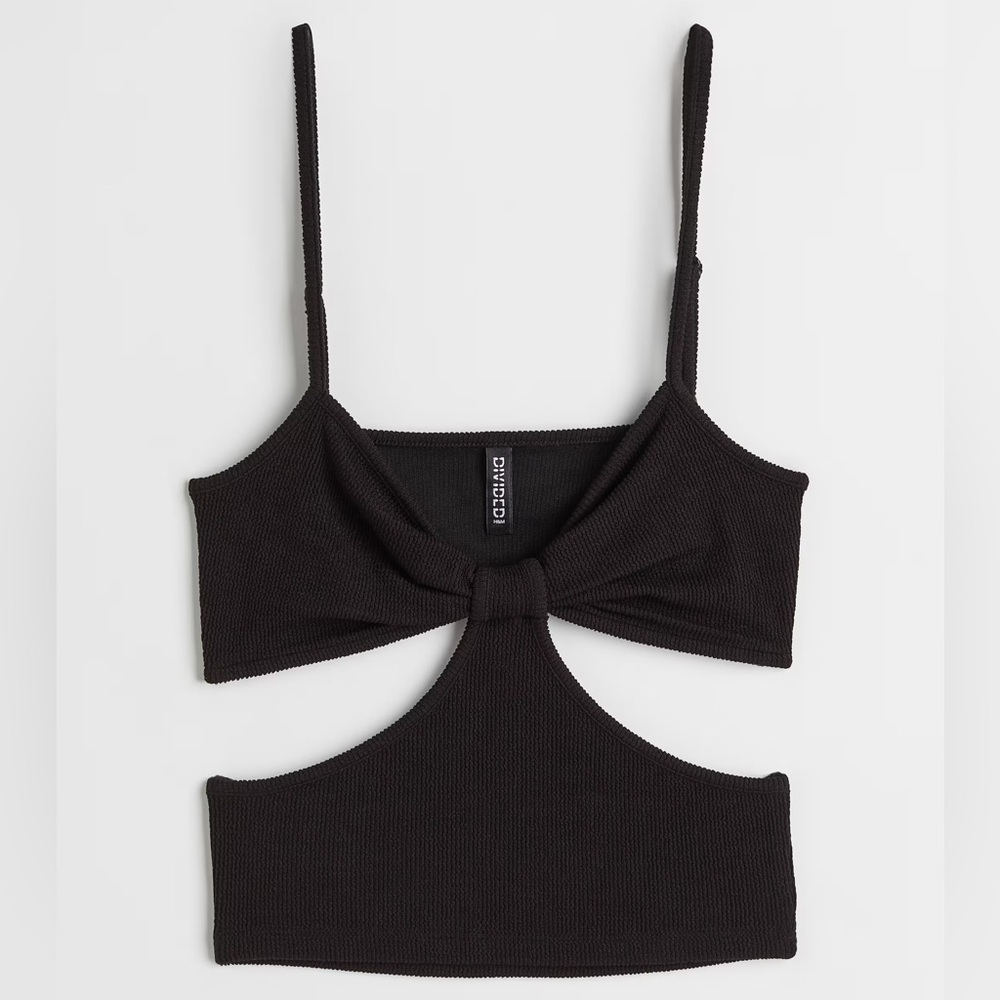 H&M Crinkled Cut-out Top